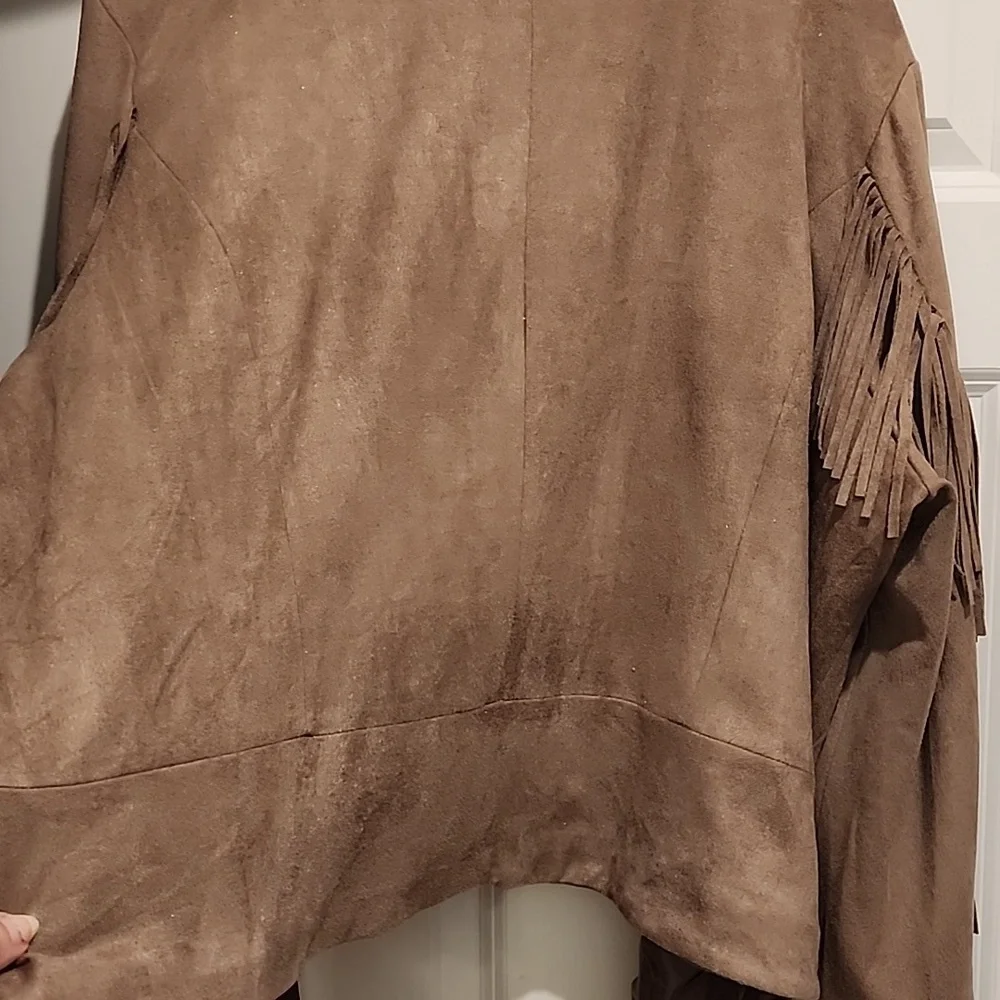 Jou Jou soft faux seude fringe mushroom jacket 3x - Picture 6 of 6